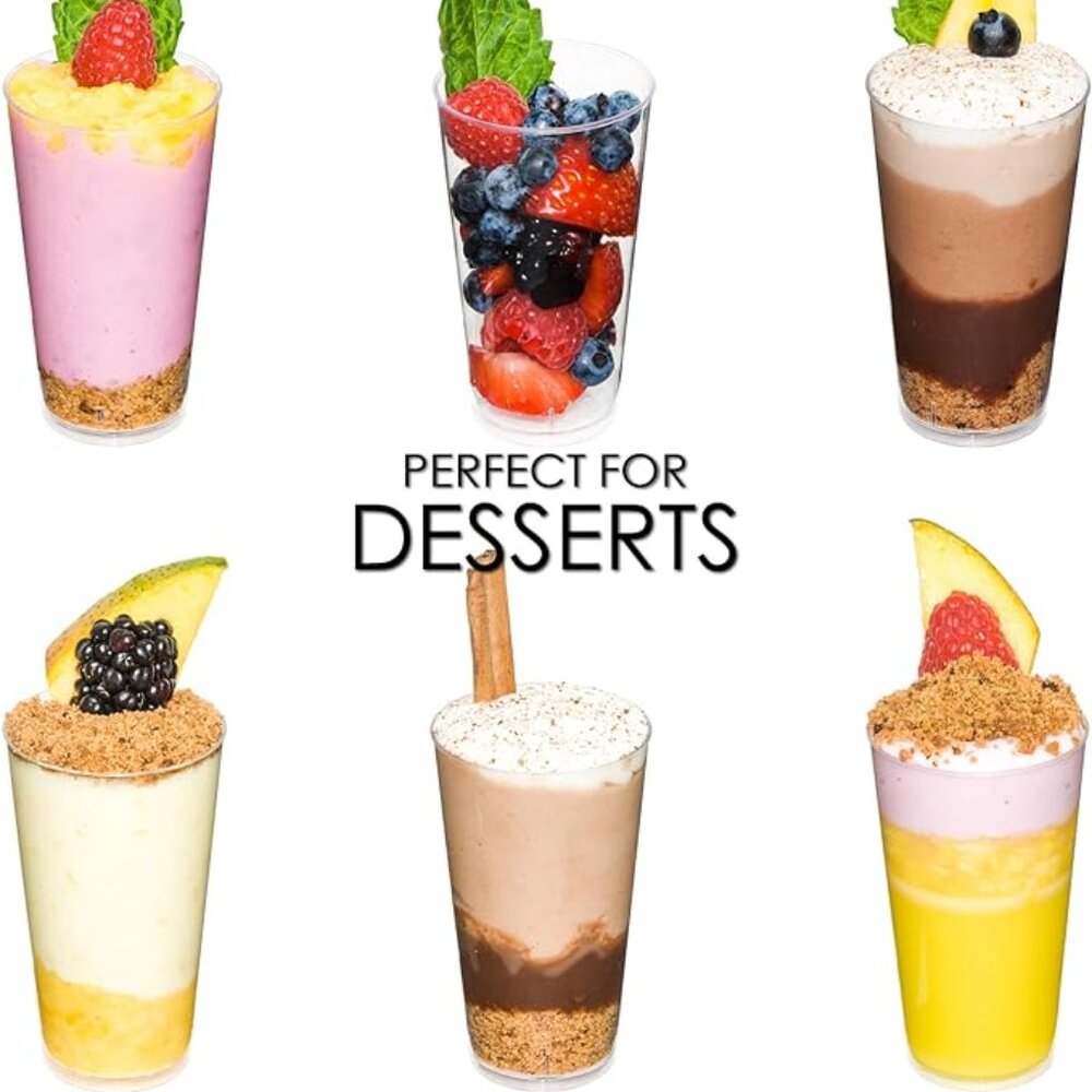 Elegant Clear Plastic Mini Shot Cups (1-Pack) - 3 oz. -Extra Heavyweight plastic